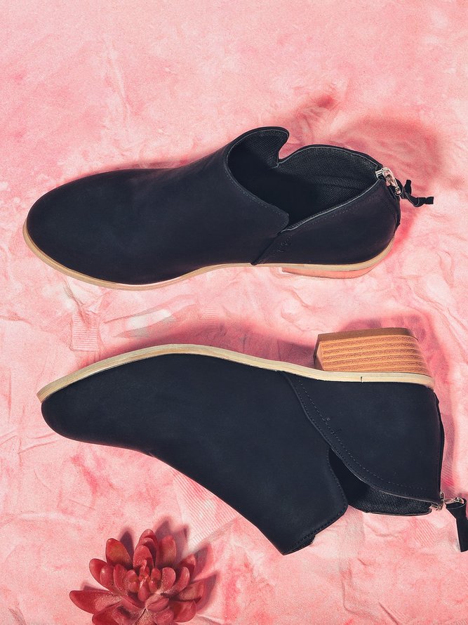Chunky Heel Short Boots Female Non-slip Cute Bootie